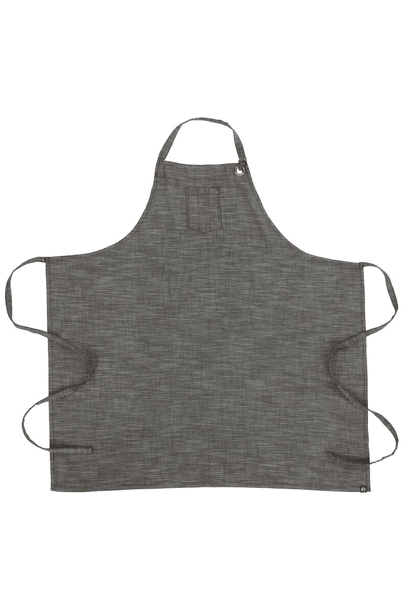 Chef Works Unisex Corvallis Chefs Bib Apron, Black Steel Grey, One Size - Image 2
